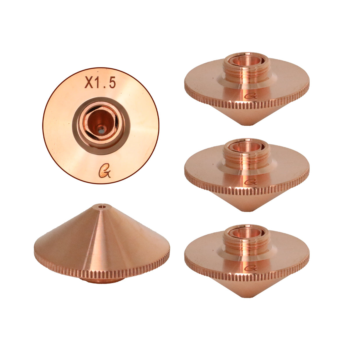 COCOCUT D28 Series A-Type Laser Cutting Nozzles(5-Pack)