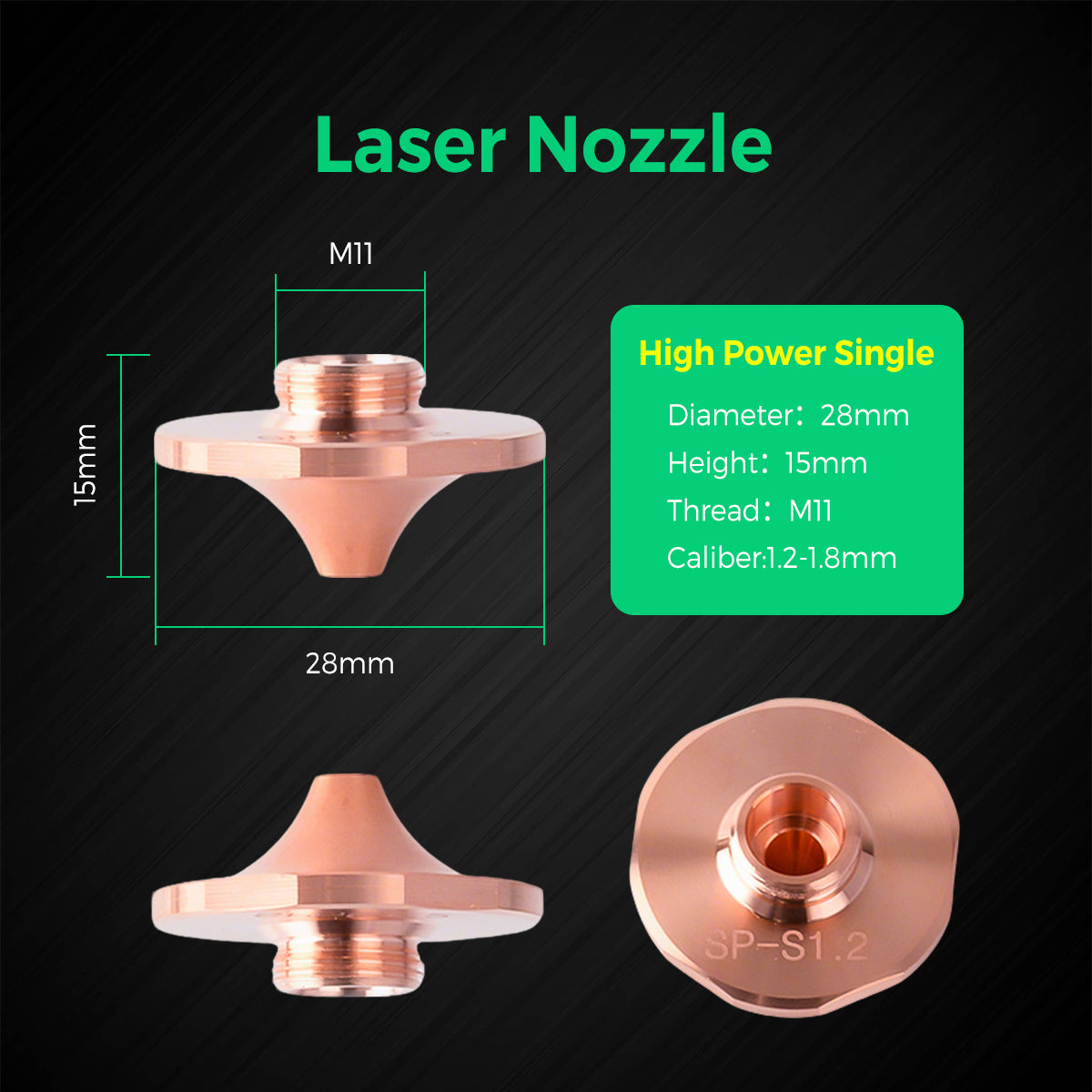 COCOCUT SP Series High Power Superspeed Laser Nozzles(5-Pack)