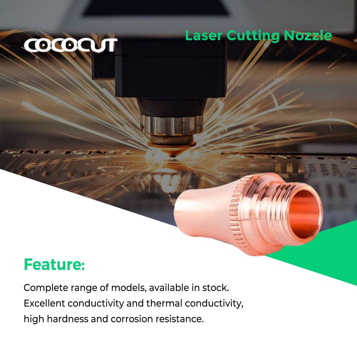 COCOCUT BOCI T-Series Pipe Laser Cutting nozzles(5-Pack)