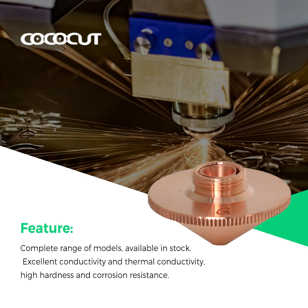 COCOCUT D28 General Double-Layer Laser Nozzle (5-Pack)