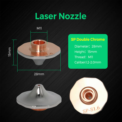 COCOCUT SP Series Pressurized Strom Laser Cutting Nozzles(5-Pack)