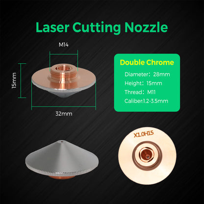 COCOCUT D32 A-Type Laser Cutting Nozzles (5-Pack)