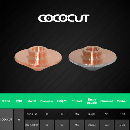 COCOCUT D32 A-Type Laser Cutting Nozzles (5-Pack)