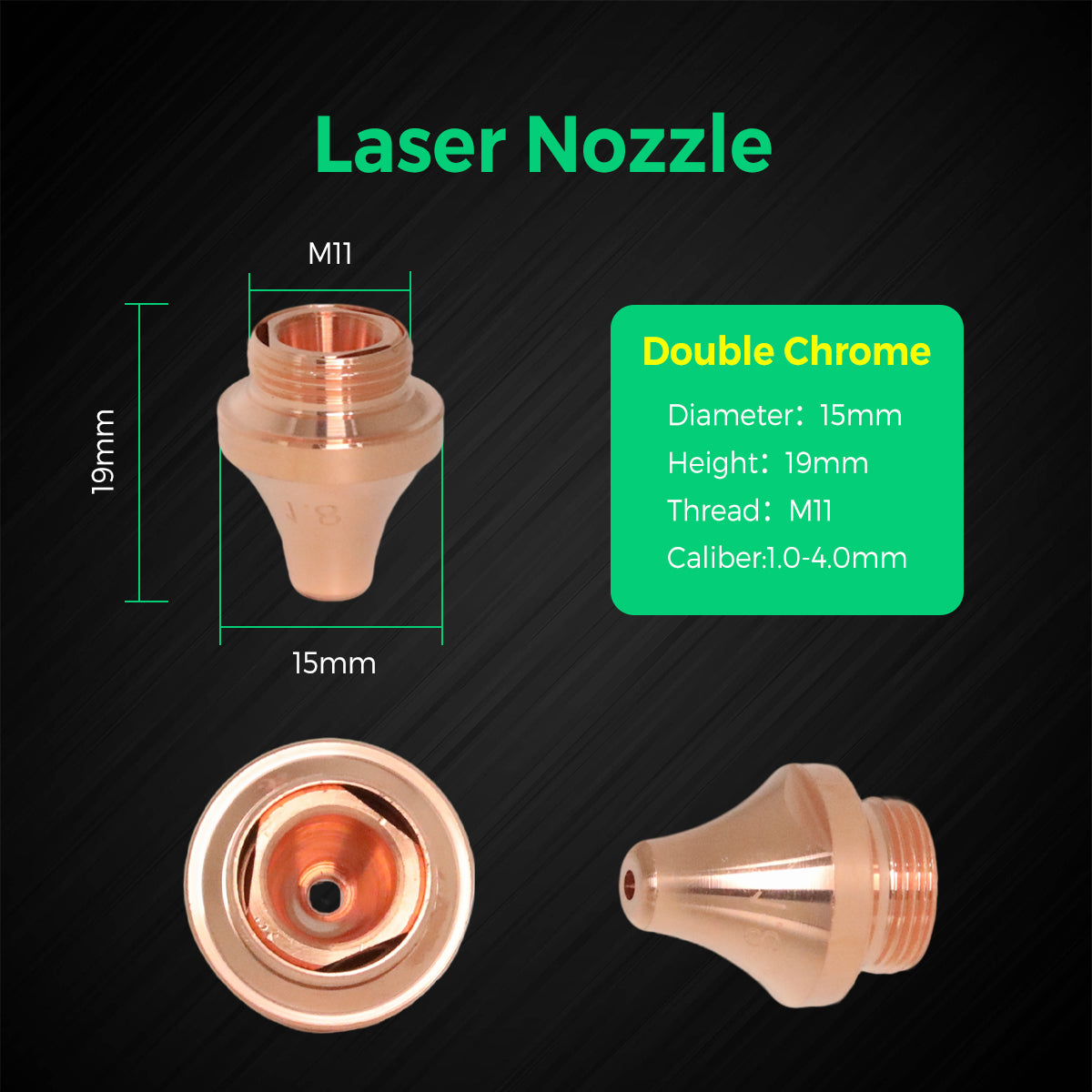 COCOCUT Raytools 3D M8 M11 Series Laser Nozzles For 3D Laser Cutting(5-Pack)