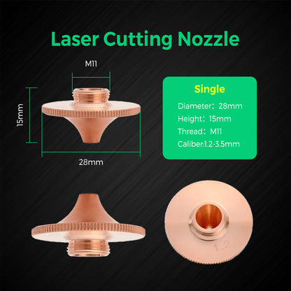 COCOCUT D28 Series B-Type Overspeed Laser Cutting Nozzles (5-Pack)