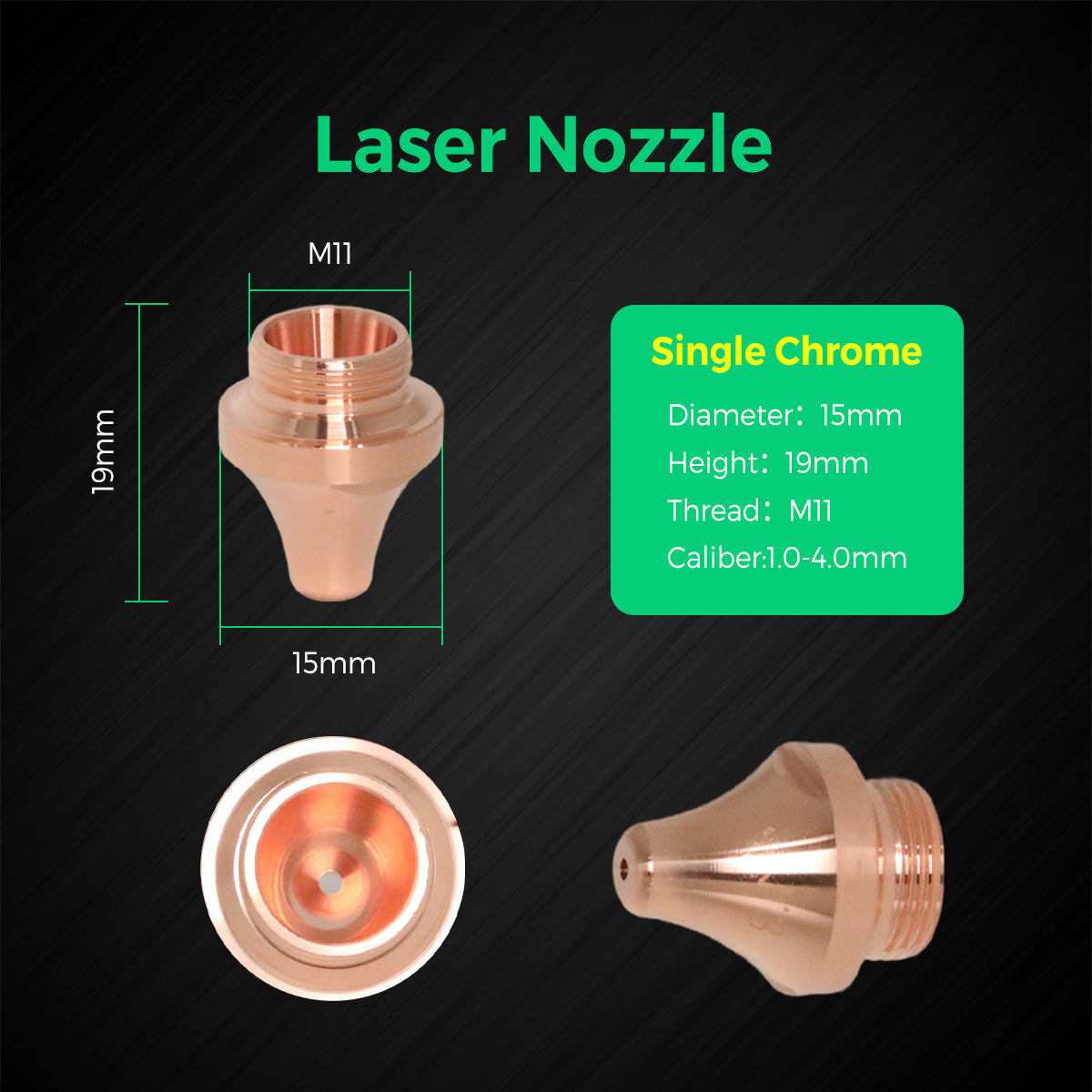 COCOCUT Raytools 3D M8 M11 Series Laser Nozzles For 3D Laser Cutting(5-Pack)