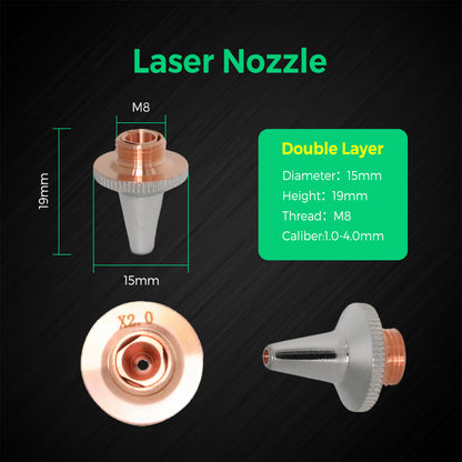 COCOCUT Raytools 3D M8 M11 Series Laser Nozzles For 3D Laser Cutting(5-Pack)
